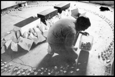 Yves en pleine mise en place d&lsquo;une installation